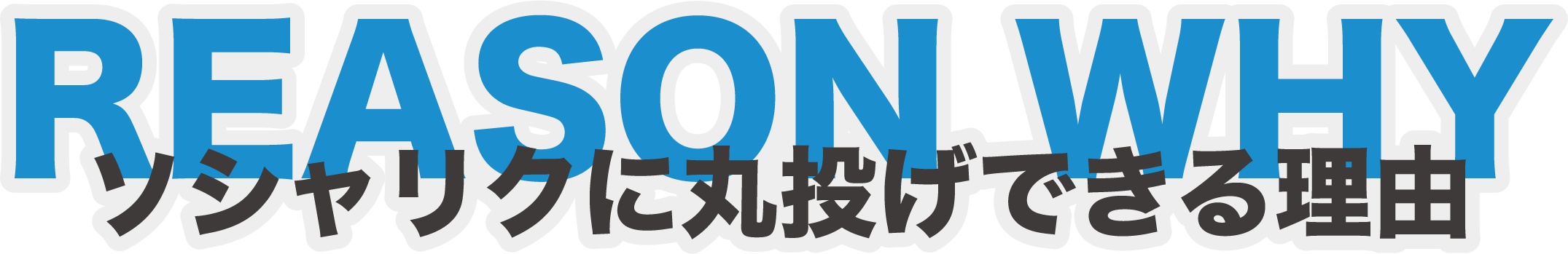 Reason Why - ソシャリクに丸投げできる理由